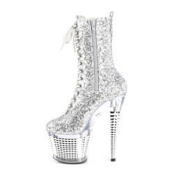 Pleaser SPECTATOR-1040G Silver Glitter Transparent Chrom