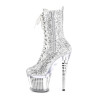 Pleaser SPECTATOR-1040G Silver Glitter Transparent Chrom