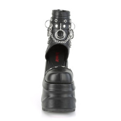Demonia WAVE-22 Black Vegan Leather Sale Women