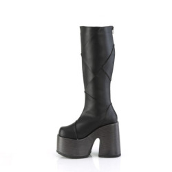Demonia CAMEL-280 Black Vegan Chunky Platform Boots