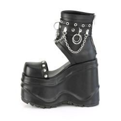 Demonia WAVE-22 Black Vegan Leather Sale Women