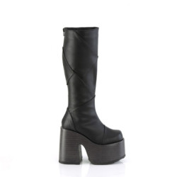Demonia CAMEL-280 Black Vegan Chunky Platform Boots