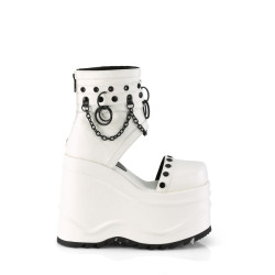 Demonia WAVE-22 White Vegan Leather Sale Women