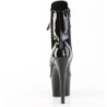 Pleaser ADORE-1020BLG Black Patent Blue Glitter Boots