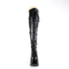 Demonia CAMEL-300WC Patent Wide Calf Thigh High Boots