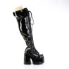 Demonia CAMEL-300WC Patent Wide Calf Thigh High Boots