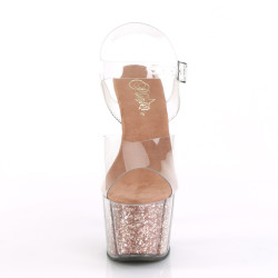Pleaser ADORE-708G Rose Gold High Heeled Women Sandals