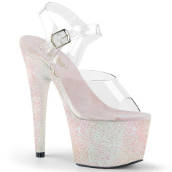 Pleaser ADORE-708HMG Opal Glitter Platform High Heels