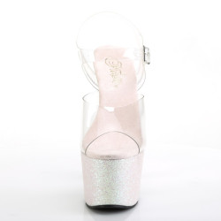 Pleaser ADORE-708HMG Opal Glitter Platform High Heels