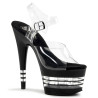 Pleaser ADORE-708LN Clear Stripe Platform High Heels