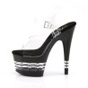 Pleaser ADORE-708LN Clear Stripe Platform High Heels