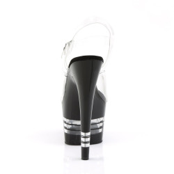 Pleaser ADORE-708LN Clear Stripe Platform High Heels