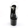 Pleaser ADORE-708LS Black Platform High Heeled Sandals