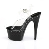 Pleaser ADORE-708LS Black Platform High Heeled Sandals