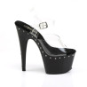 Pleaser ADORE-708LS Black Platform High Heeled Sandals