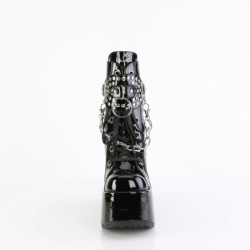 Demonia CAMEL-65 Black Patent Chunky Platform Boots