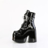 Demonia CAMEL-65 Black Patent Chunky Platform Boots