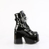 Demonia CAMEL-65 Black Patent Chunky Platform Boots