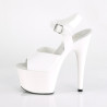 Pleaser ADORE-708N White Jelly Like High Heeled Sandals
