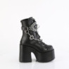 Demonia CAMEL-65 Black Vegan Chunky Platform Boots