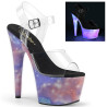 Pleaser ADORE-708REFL Neon Platform High Heels Sandals