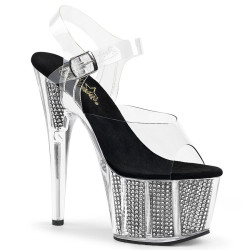 Pleaser ADORE-708SRS Black Insole Platform High Heels