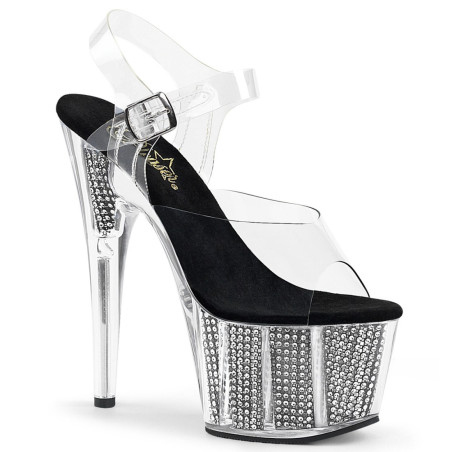 Pleaser ADORE-708SRS Black Insole Platform High Heels