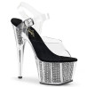 Pleaser ADORE-708SRS Black Insole Platform High Heels