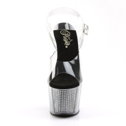 Pleaser ADORE-708SRS Black Insole Platform High Heels