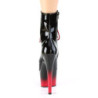 Pleaser ADORE-1020BR-H Black Patent Black-Red Boots
