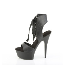 Pleaser CAPTIVA-600-14 Black Ankle Cuff High Heel Shoe