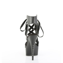 Pleaser CAPTIVA-600-14 Black Ankle Cuff High Heel Shoe