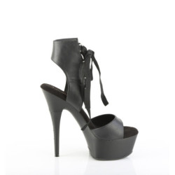 Pleaser CAPTIVA-600-14 Black Ankle Cuff High Heel Shoe
