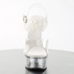 Pleaser CAPTIVA-608 Clear Platform High Heeled Shoes