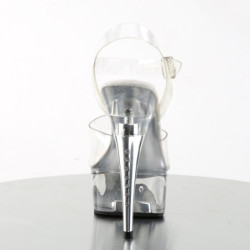 Pleaser CAPTIVA-608 Clear Platform High Heeled Shoes