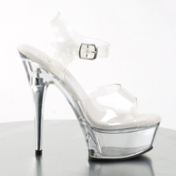 Pleaser CAPTIVA-608 Clear Platform High Heeled Shoes