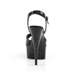 Pleaser CAPTIVA-609 Black Patent High Heeled Shoes Women