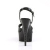 Pleaser CAPTIVA-609 Black Patent High Heeled Shoes Women