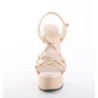 Pleaser CAPTIVA-613 Nude Strappy High Heels Sandals Women