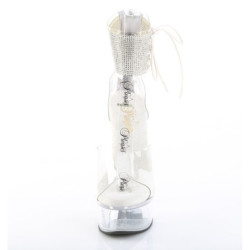Pleaser CAPTIVA-624RS White Ankle Cuff High Heels Shoes