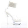 Pleaser CAPTIVA-624RS White Ankle Cuff High Heels Shoes