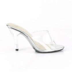 Fabulicious CARESS-401 Transparent Heeled Mules Women