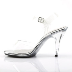 Fabulicious CARESS-408 Transparent Low Heeled Sandals