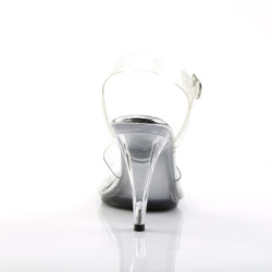 Fabulicious CARESS-408 Transparent Low Heeled Sandals