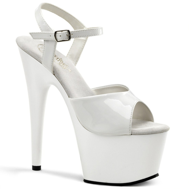 Pleaser ADORE-709 White Platform High Heeled Sandals Pleaser ADORE-709 White Platform High Heeled Sandals