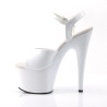 Pleaser ADORE-709 White Platform High Heeled Sandals