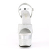 Pleaser ADORE-709-2G Silver Glitter Platform High Heels