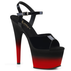 Pleaser ADORE-709BR-H Black-Red Platform High Heels