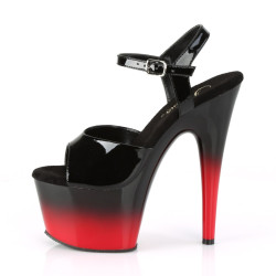 Pleaser ADORE-709BR-H Black-Red Platform High Heels