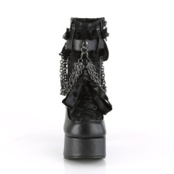 Demonia CHARADE-110 Black Vegan Chunky Platform Boots
